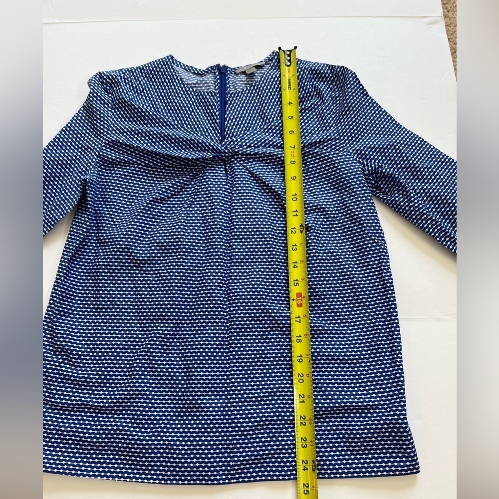 COS Twist Knot Blouse Blue Size 6 - Picture 8 of 8